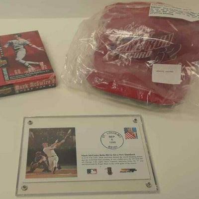 MARK MCGWIRE HOMERUN 9/8/98 3-SEALED ENVELOPES/ 1-HAT NIB /3-CARD SET NIB RR5038 https://www.ebay.com/itm/123728130515