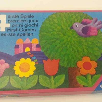 German game by Otto Maier Verlag Ravensburg 4 first games 1974 13x9x1 vintage RR https://www.ebay.com/itm/113712136915