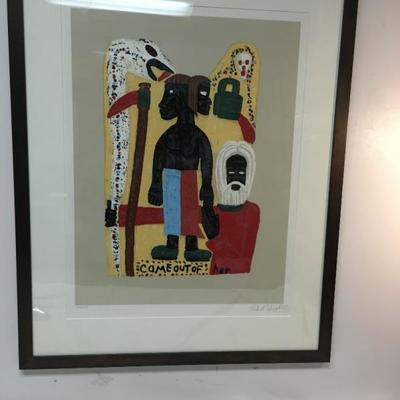 "Come Out of Her" by Herbert "Coon" Singleton (1945-2007) Contemporary Art Litho https://www.ebay.com/itm/123726112201