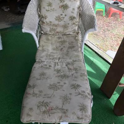 Wicker chaise $45 "as is"