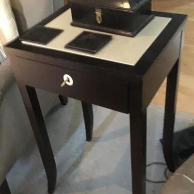 BAKER wood & marble table 