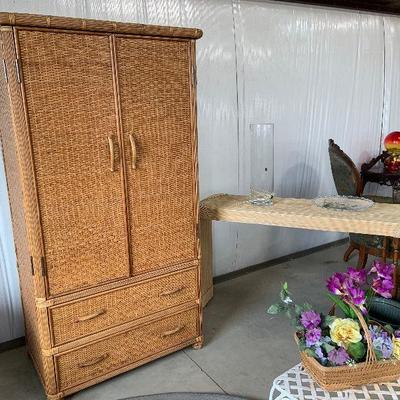 Rattan armoire