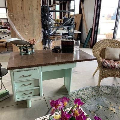 Vintage metal desk