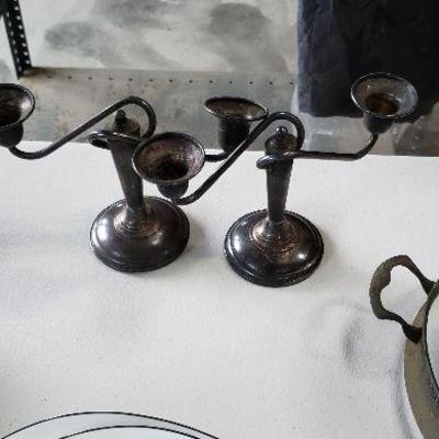 Antique sterling candlesticks
