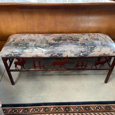 Nice upholstered iron bench