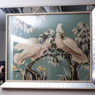 Vintage Art Deco Mirror framed art work