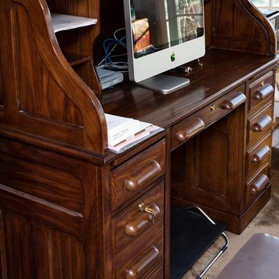 Contemporary roll up secretary desk