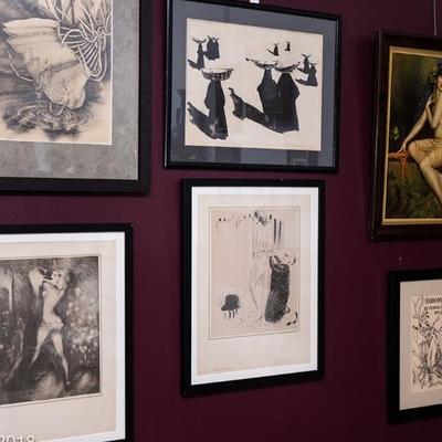 Contemporary signed art works 