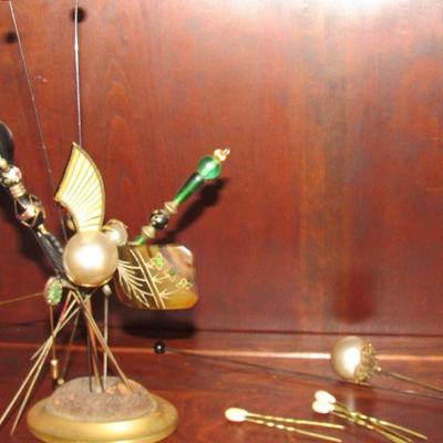 Victorian hat pins / clips 