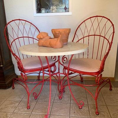metal patio set