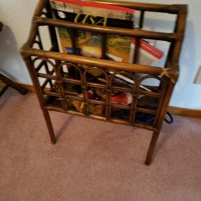 Wicker magazine rack