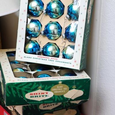 Mid century Christmas glass ball decor