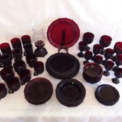 AVON Cape Cod Sandwich Glass/4 Place Setting #2