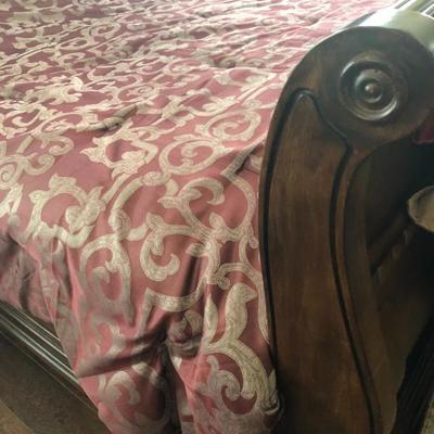 Sleigh bed detail