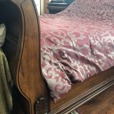 Sleigh bed detail