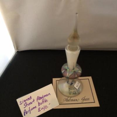 Signed Stuart Abelman Perfume Bottle