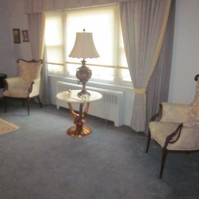 Louis XV Bergere Arm Chairs Pair