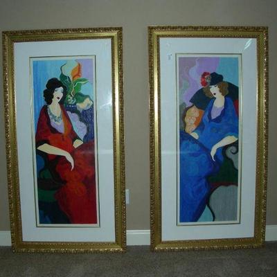 Two large Tarkay Serigraphs