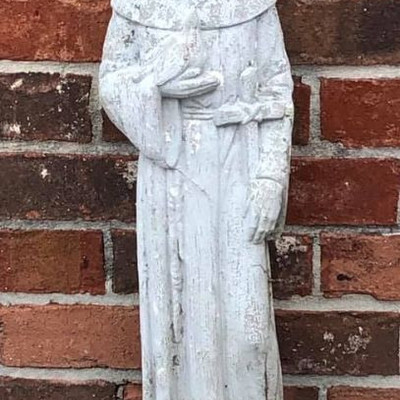 Francis of Assisi Cement 2 ft Statue $45