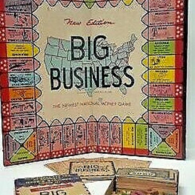VINTAGE BIG BUSINESS GAME 1930s COMPLETE WITH GAME PIECES LA6119 https://www.ebay.com/itm/113771190532