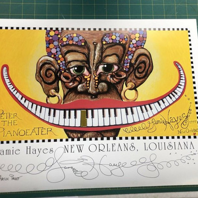 Jamie Hayes Remarque Signed Artist Proof New Orleans Pint 1997 Peter the Pianoeater LAC024https://www.ebay.com/itm/113771210543