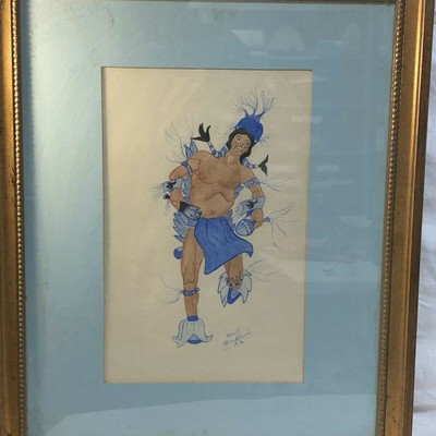 Adell Strickland Original Native American Art Pencil Color Framed Art LAC021 https://www.ebay.com/itm/113771208635
