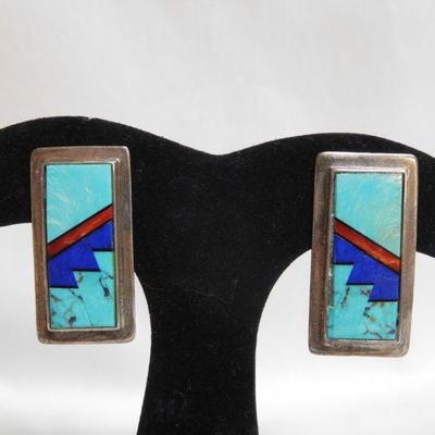 Sterling Earrings by Teme -- Navajo