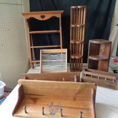 7 Small Wood Shelfs