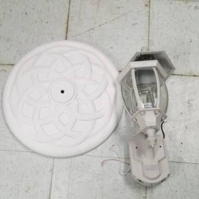 Umbrella Base and Outdoor Light