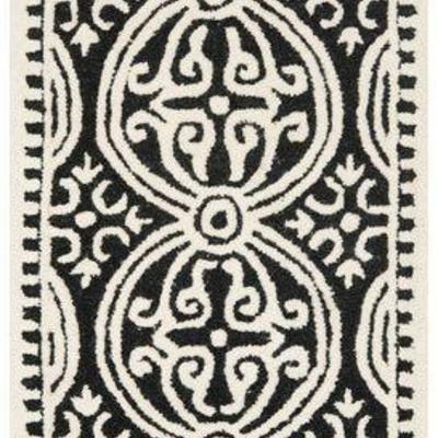 Fairburn Black Ivory Area Rug 9'x12' R1