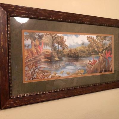 Signed framed wall art