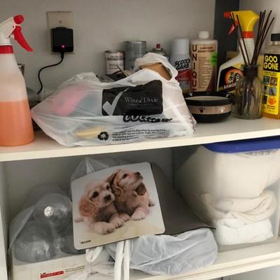 Misc. household cleaners, etc