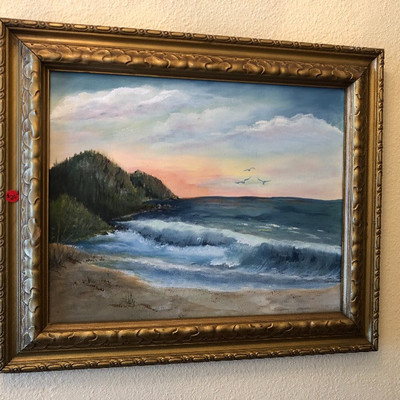 Framed painting on canvas