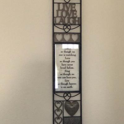 Live, Love, Laugh Plaque
