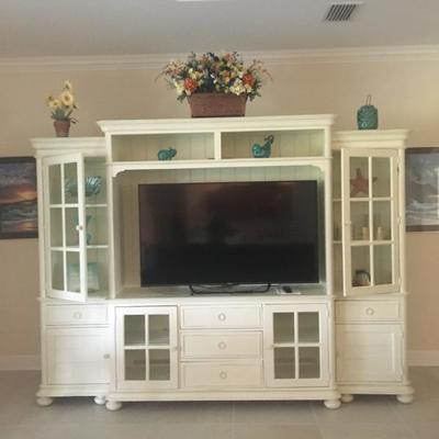 Coastal Buff Color Riverside Entertainment Center 