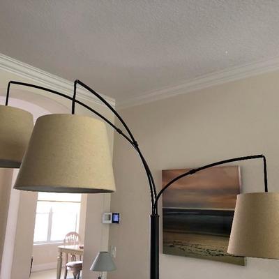 Tri-Arm Bronze Floor Lamp - $165