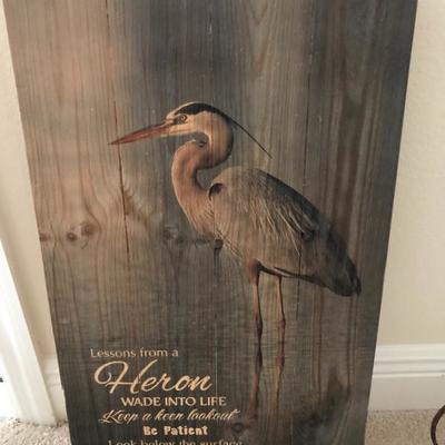 "Heron" plaque