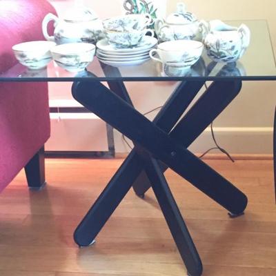 Signed Dan Droz Pop Art â€œPopsicleâ€ glass top table