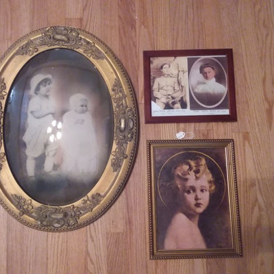 Vintage Oval Picture of Little Children