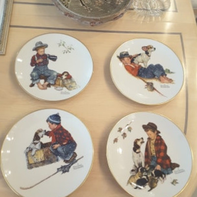 Norman Rockwell 4 Season Plates