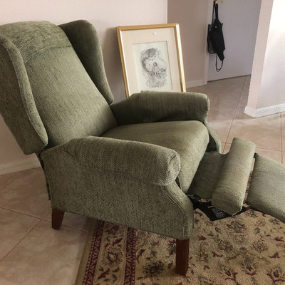 Reclining Sage Wingback Chair - 30W 29D 40H
