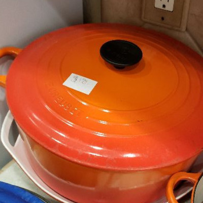 ALL SOLD. Orange Le Crueset dutch oven