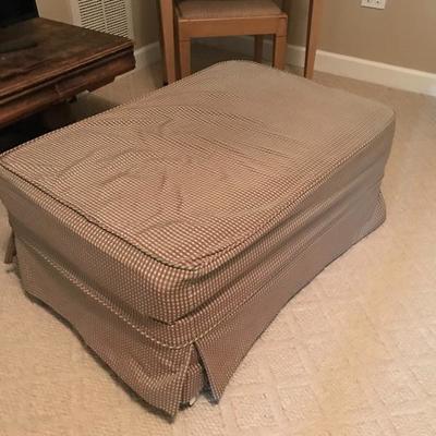 Slipcovered Footstool
