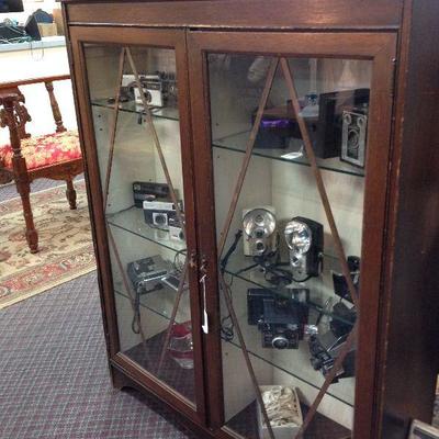 Mahogany curio/bookcase