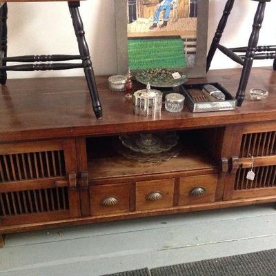 Teak TV stand
