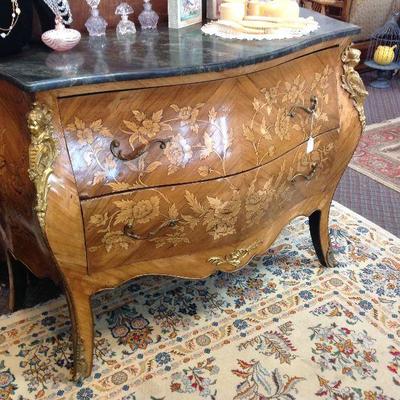 Marble top Bombay chest