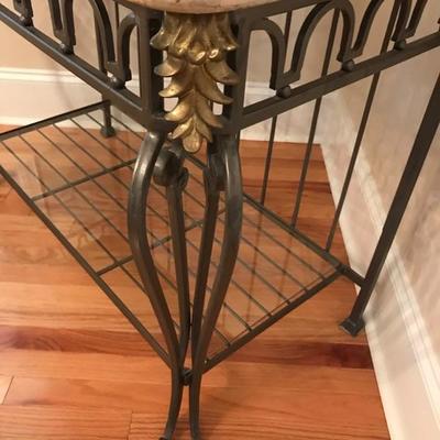 Iron and composite marble bakers rack $449
42 X 20 X 78"