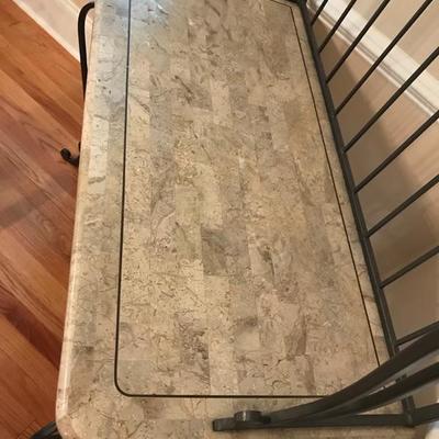 Iron and composite marble bakers rack $449
42 X 20 X 78"