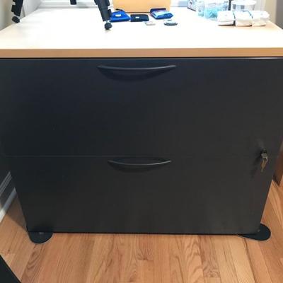 LaCasse maple file cabinet $115