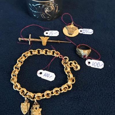 Silver West Point napkin ring made into a bracelet $150
All other items in photo are SOLD.